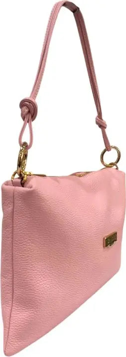 Pink Leather Shoulder Bag