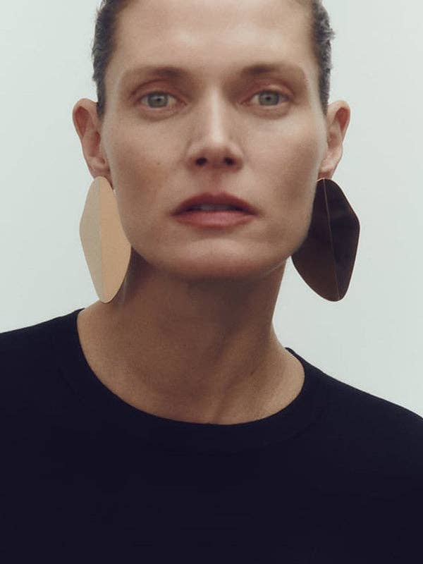 Geometric Solid Color Drop Earrings - Gold and Silver: GOLD / One_size