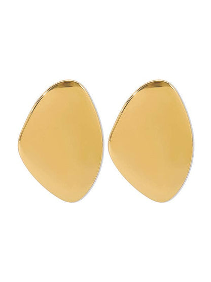Geometric Solid Color Drop Earrings - Gold and Silver: GOLD / One_size