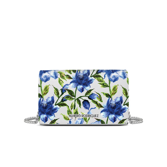 Blue Green Floral Purse