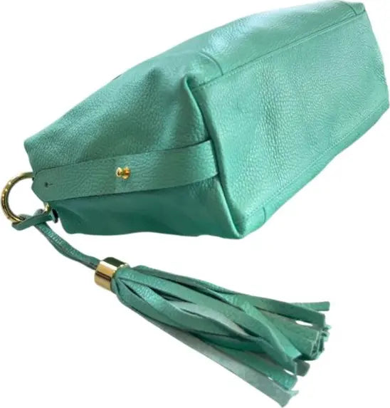 Turquiose Leather Dr Bag