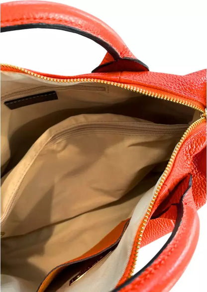 Orange Leather Dr Bag