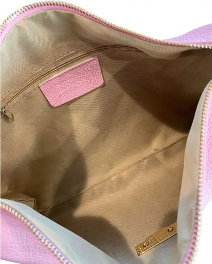 Pink Leather Shoulder Bag