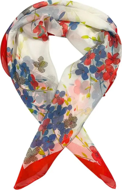 Red Borbonese Silk Scarf