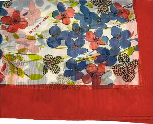 Red Borbonese Silk Scarf