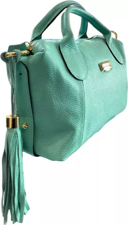 Turquiose Leather Dr Bag